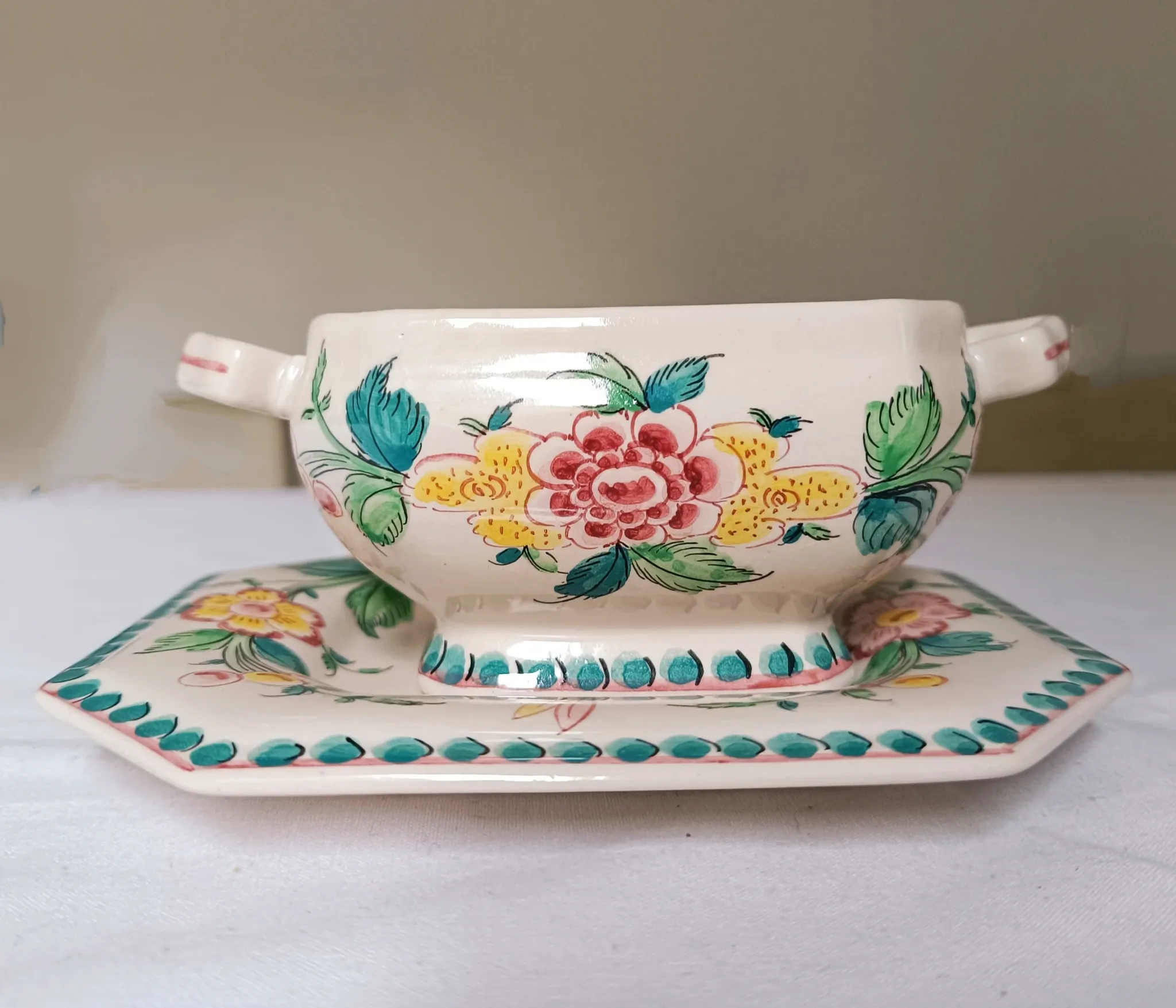 Saucière en faïence portugaise Anfora Águeda