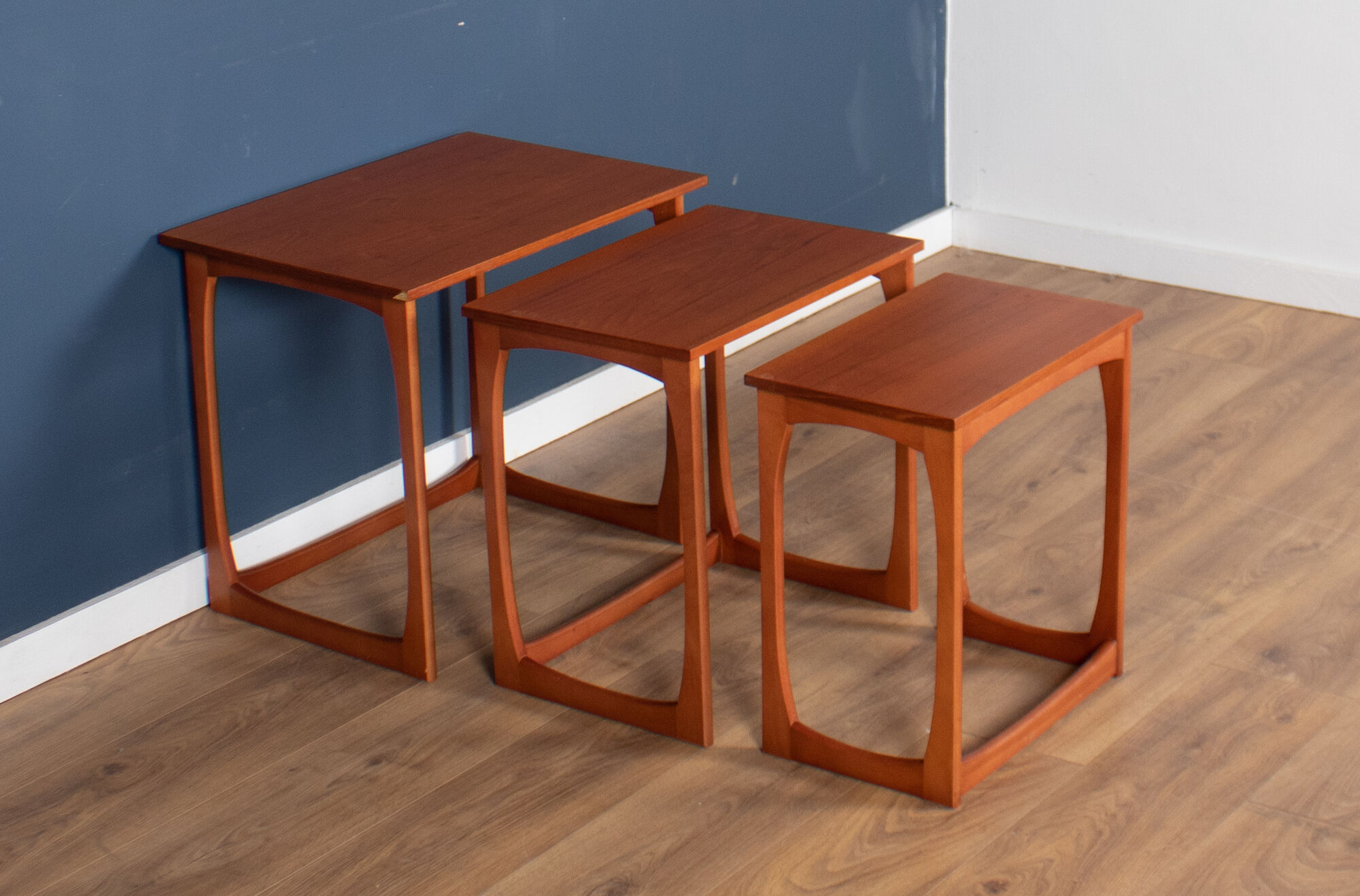 Retro teak 1960s mid century nest of tables coffee tables