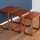 Retro teak 1960s mid century nest of tables coffee tables