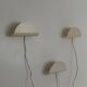 Set of three cream metal wall lights by Nordlux, 1980s, Sweden.