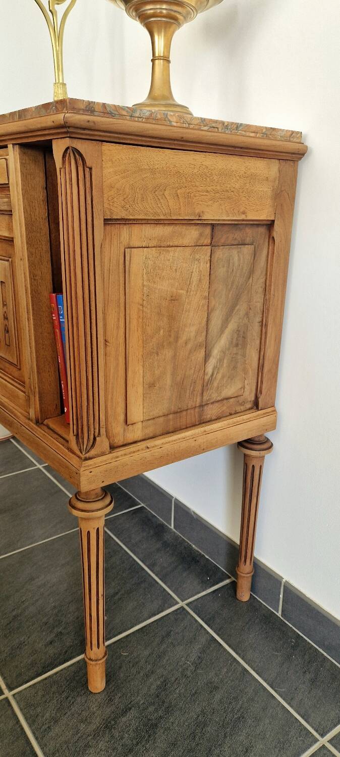 Louis XVI style wood and marble furniture