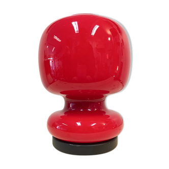 Red opaline glass lamp vintage