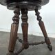 Tabouret de piano tripode en cuir marron