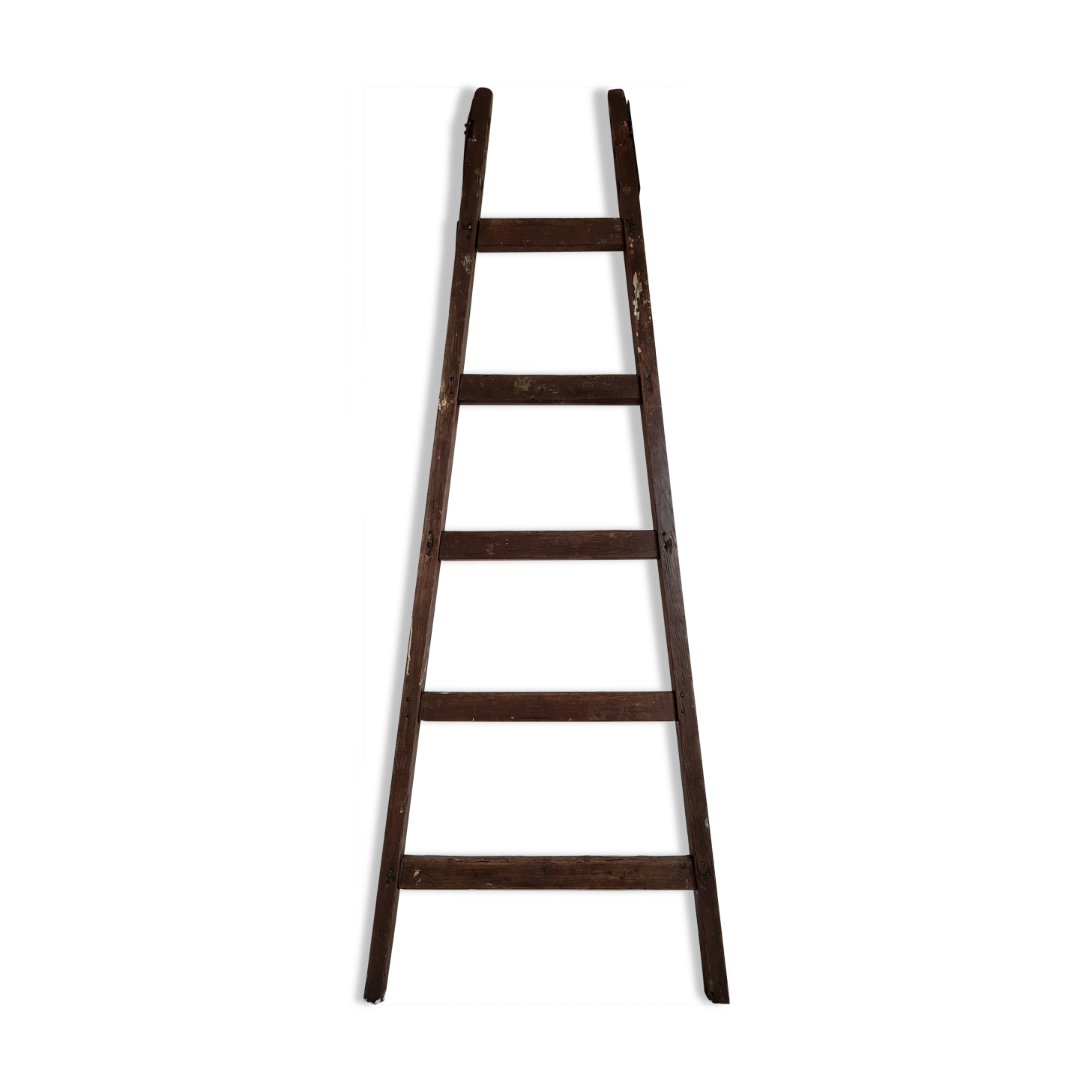 Old wooden farm ladder