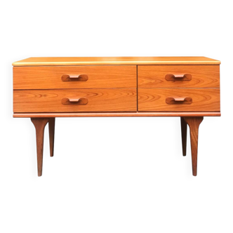 Small teak enfilade, English edition from the 1970s.