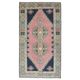 1970s Turkish Oushak Handmade Wool Cotton Pink Area Rug 114x212