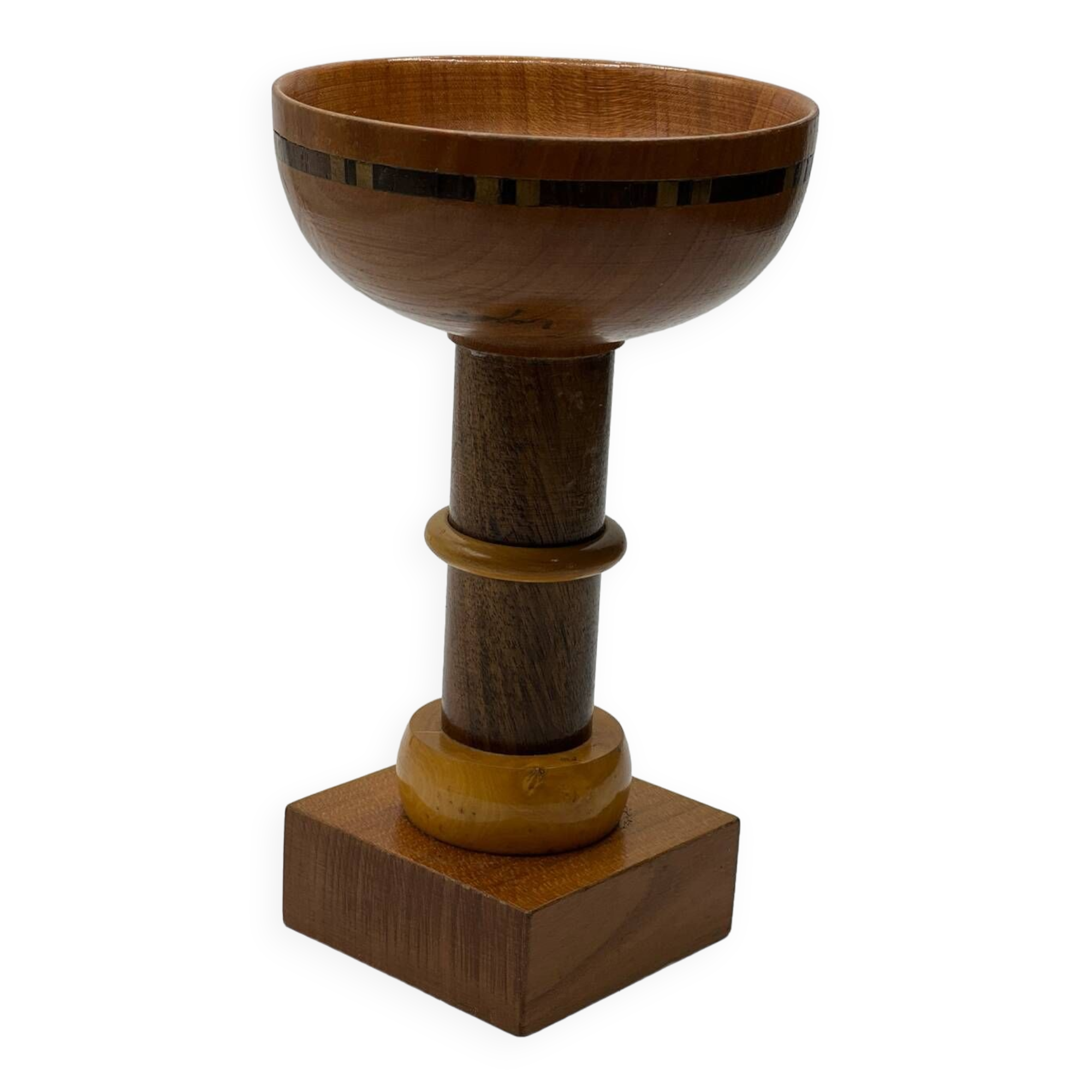 Art deco wooden bowl