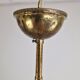 Italian Mid-Century Brass Chandelier with Murano Style Glass Shades, 1960's