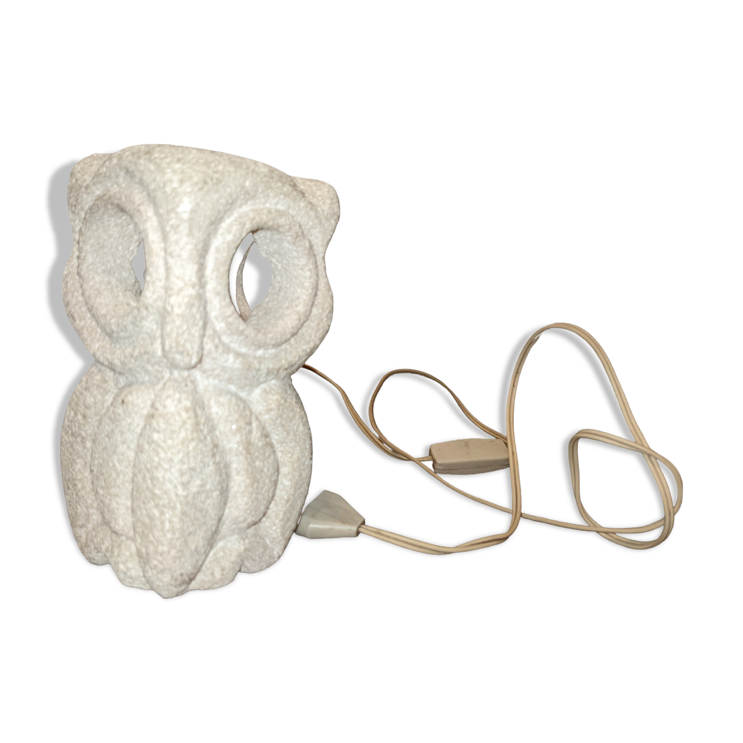 Albert Tormos lamp carved stone vintage owl owl