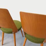Set of 4 vintage Baumann Mondor chairs in terry cloth wood
