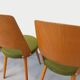 Suite de 4 chaises Mondor vintage de marque Baumann en bois tissu bouclette