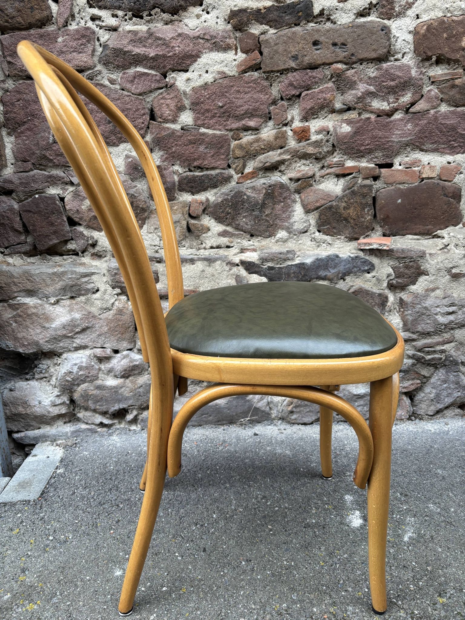 6 Chaises bistrot style Baumann cuir vintage 80s