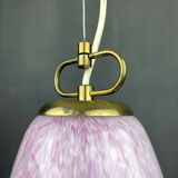 Mid-century pink Murano glass pendant by Veluce, Italy, 1970s