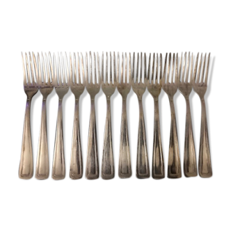 12 silver forks