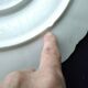 Pair of Limoges Giraud porcelain oyster dishes or large plates