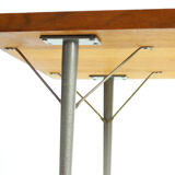 Table basse en mahagony et métal Tchécoslovaquie années 1970