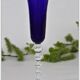 Model Bubbles series of 6 color St Louis Crystal champagne flutes