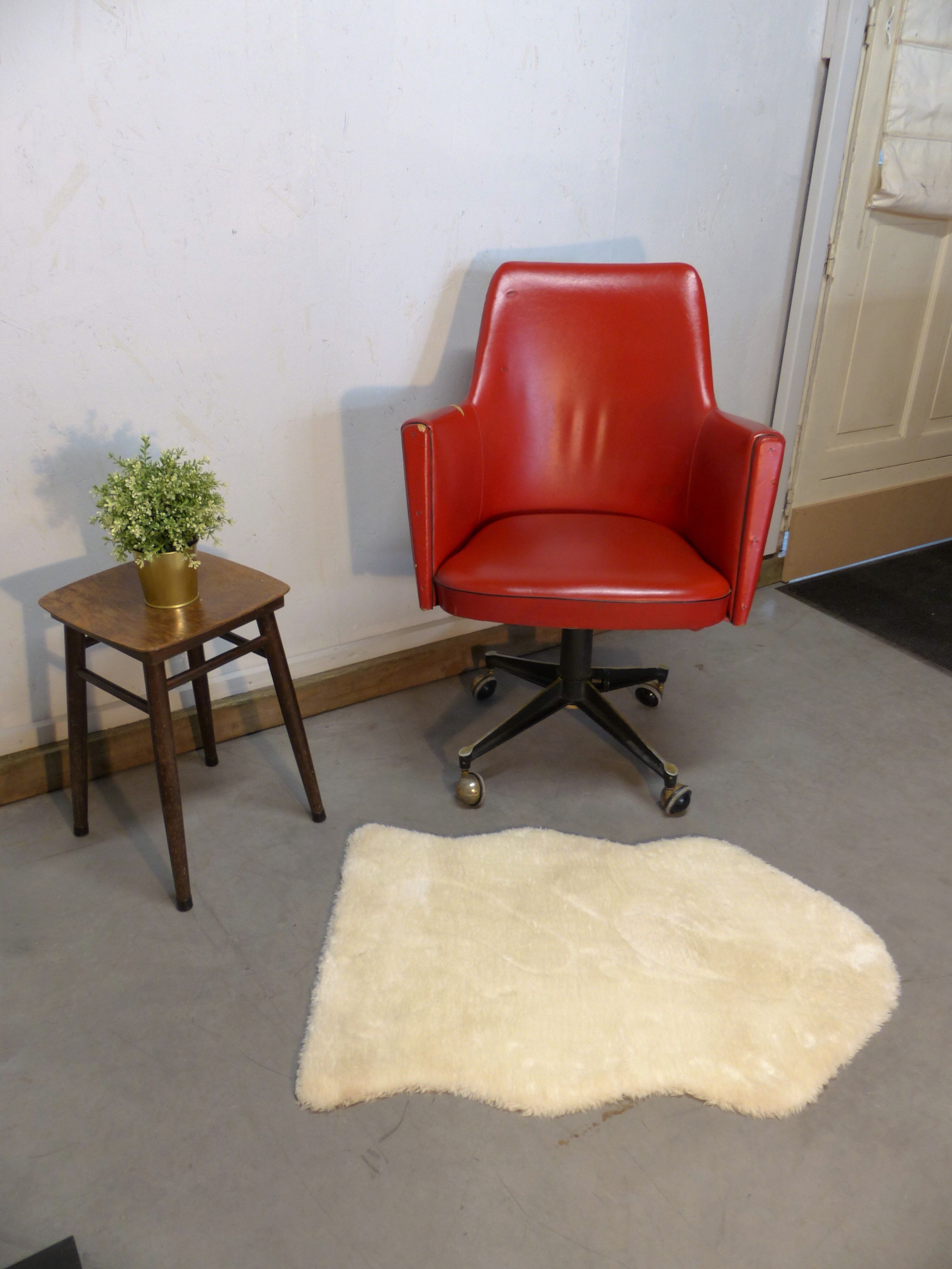 Faux leather office armchair