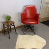 Faux leather office armchair