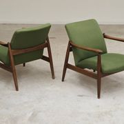 Paire de fauteuils vert GMF 64 par
Edmund Homa, Pologne 1960