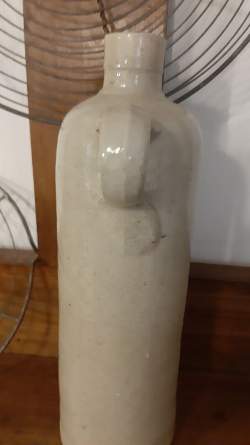glazed stoneware bottle