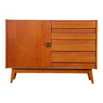 Vintage oak storage by Jiri Jiroutek, model U-458, 1960s