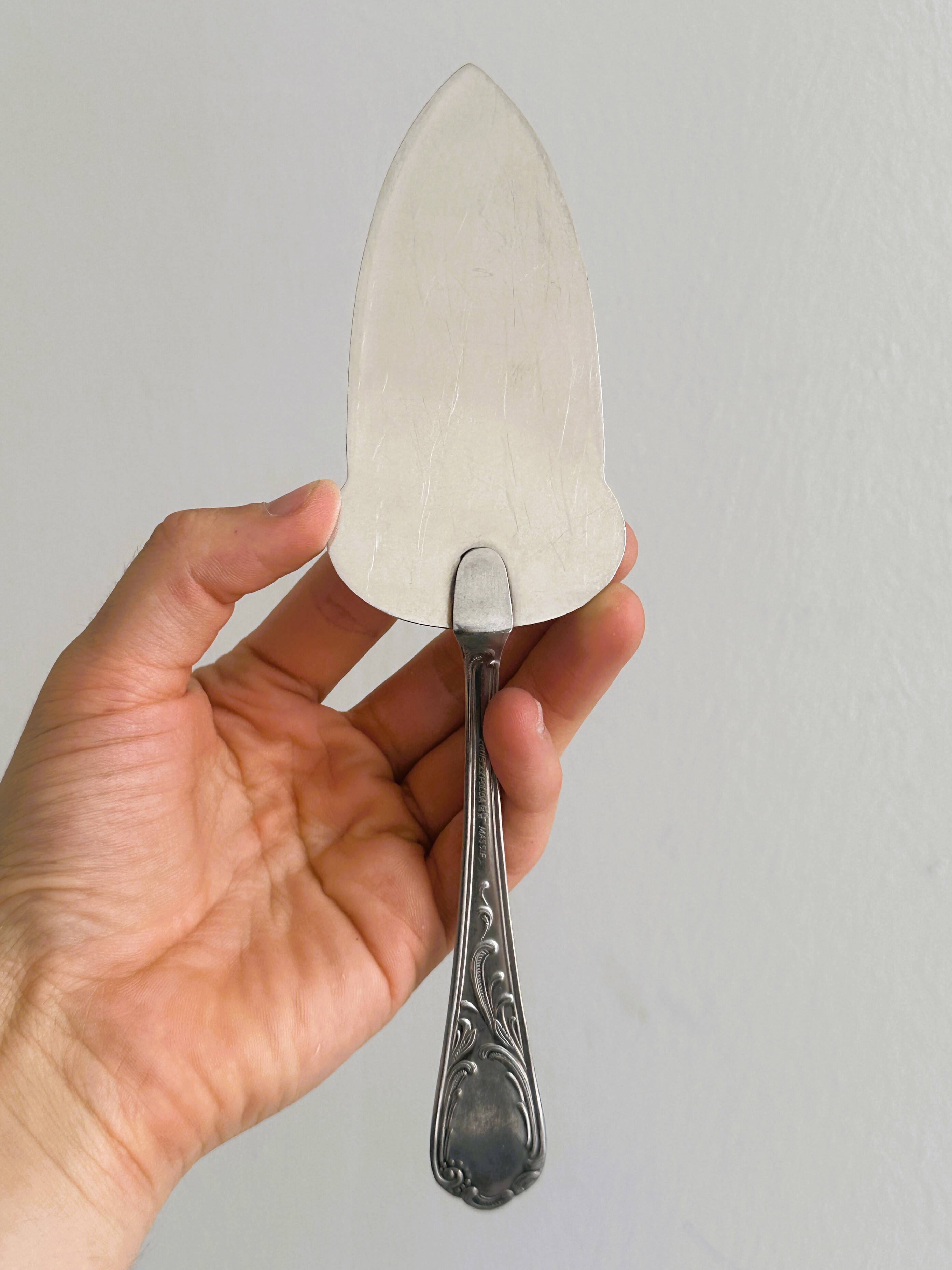 Silver metal cake server Louis XV 1818 Polida.