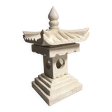 White marble garden lamp