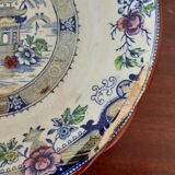 Assiette terre de fer creil et montereau 688 décor chinois