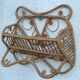 Vintage rattan shelf magazine 1950-60