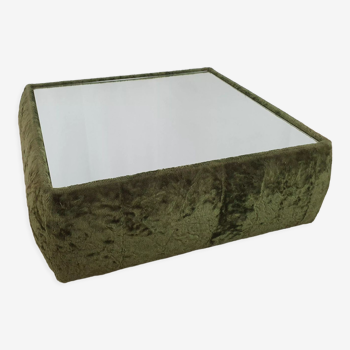 Table basse plateau miroir