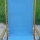 Set of 3 vintage lafuma sun loungers canvas and tubes + table