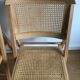 Pair of folding chairs in caning