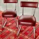 Office chairs in burgundy skaï 50s