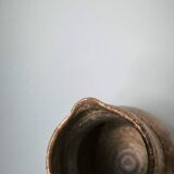 Vintage rustic stoneware carafe pitcher jug signed la hulotte caylus