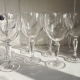 Set of 9 Bohemian Crystal Wine Glasses