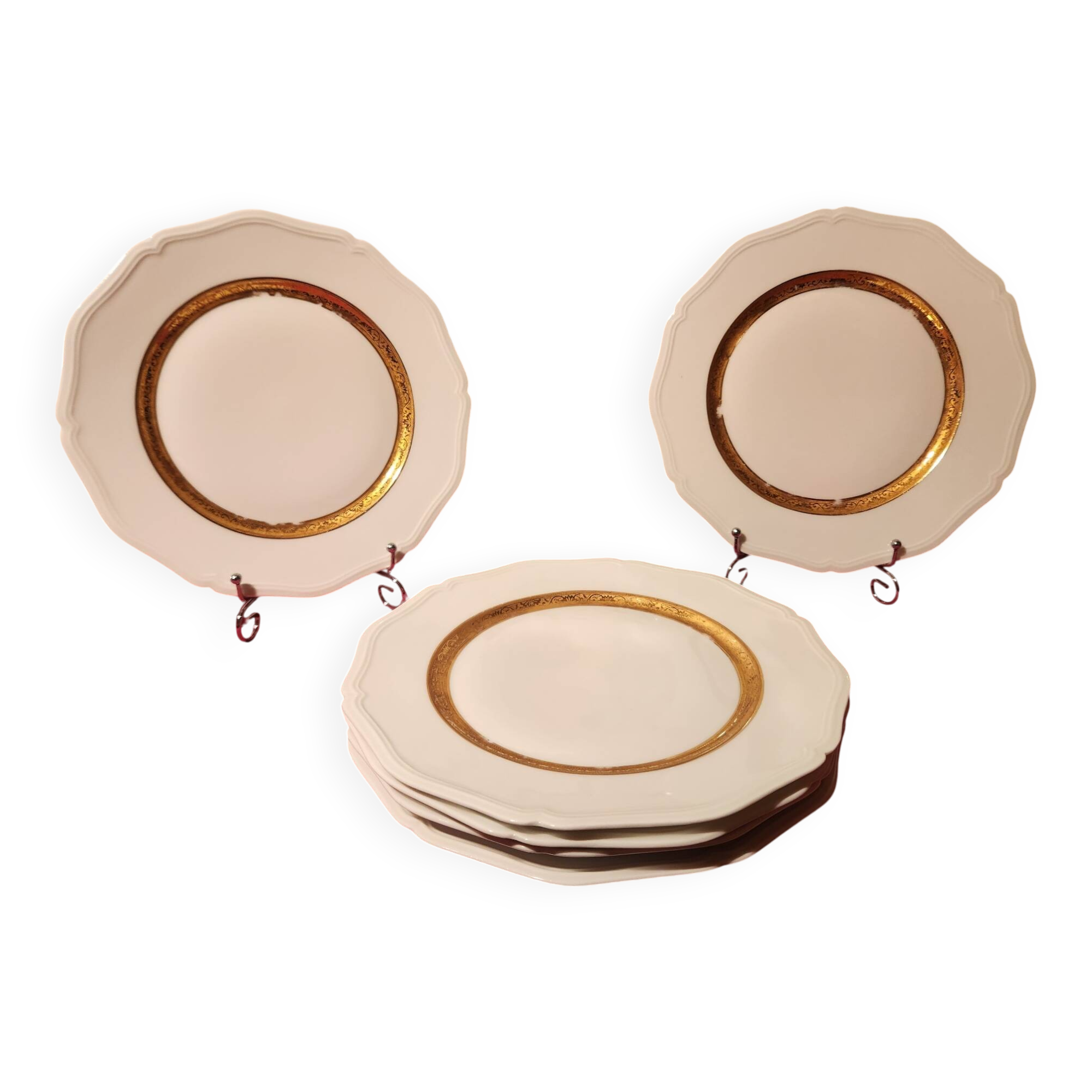 6 Raynaud Limoges porcelain dinner plates