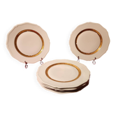 6 assiettes plates porcelaine de Limoges Raynaud