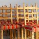 Vintage danish brutalist ladder back oak dining chairs