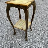 Marble and brass side table