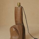 Sculptural lamp in solid wood circa 1960