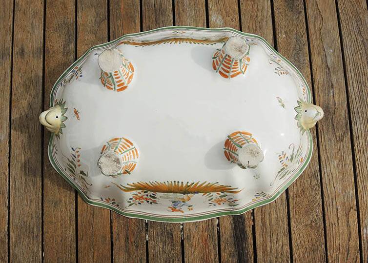 Old Moustiers Style Earthenware Lion Soup Tureen