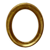 Old oval shaped wooden frame