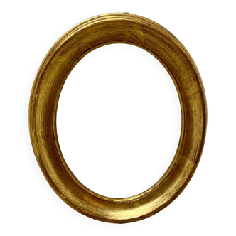 Old oval shaped wooden frame