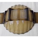 Art deco trinket bowl in smoked glass