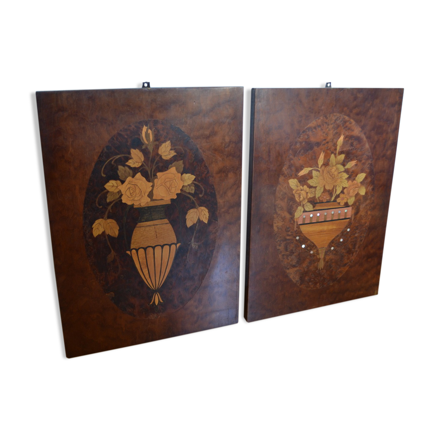 Pair of Art Deco marquetry panels - 1930 - Companion work