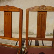 Matching Art Deco seats: 1 bridge armchair and 2 chairs.