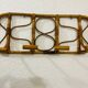Vintage rattan wall-mounted coat rack