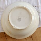 Old earthenware salad bowl Céranord Saint-Amand – Red and blue rim