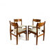 4 chaises danoises vintage
